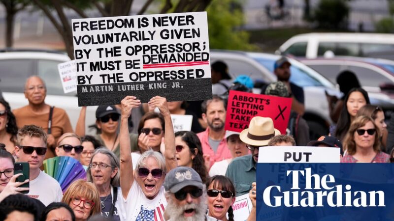 Thousands to join US ‘Fight the Trump Takeover’ protests against Republican redistricting plans | US news