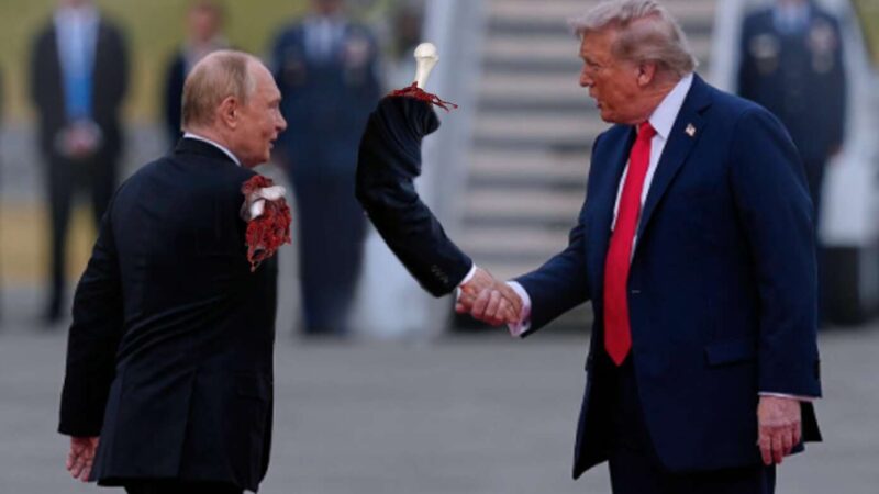 Disaster Strikes As Trump Accidentally Rips Putin’s Arm Off With Macho Handshake