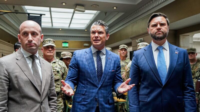 JD Vance and Pete Hegseth visit National Guard troops amid D.C. protests over Trump’s crackdown