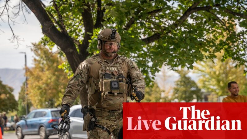 Charlie Kirk shooting latest: search for killer under way as Trump vows crackdown on ‘political violence’ | Charlie Kirk shooting