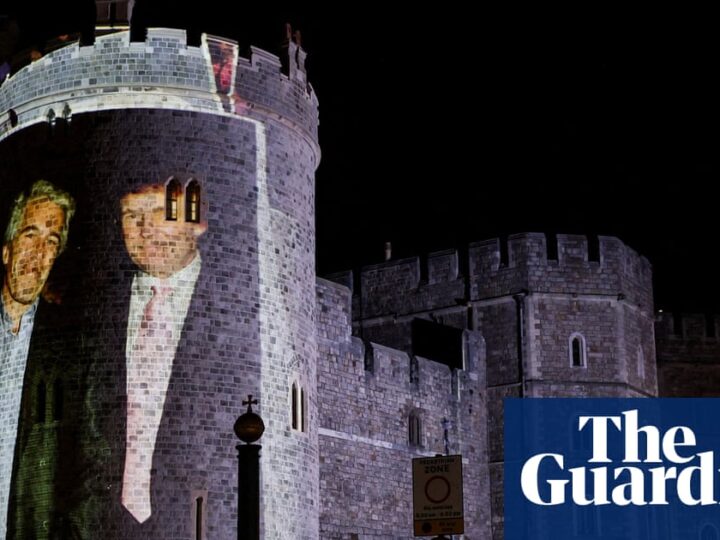 Four arrested after images of Trump and Epstein projected on to Windsor Castle ahead of president’s visit | Donald Trump