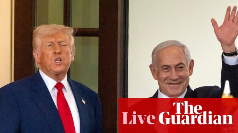 Donald Trump and Benjamin Netanyahu to discuss Gaza peace plan at the White House – US politics live | Trump administration