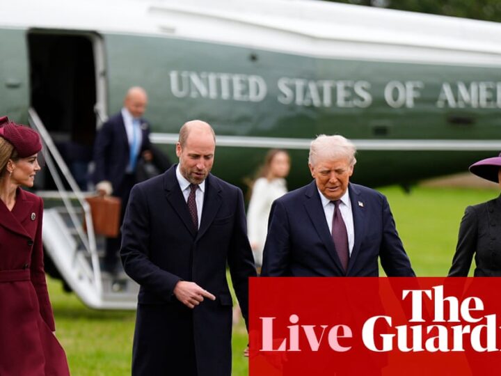 Donald Trump greeted by William and Kate after landing in Windsor – UK politics live | Politics