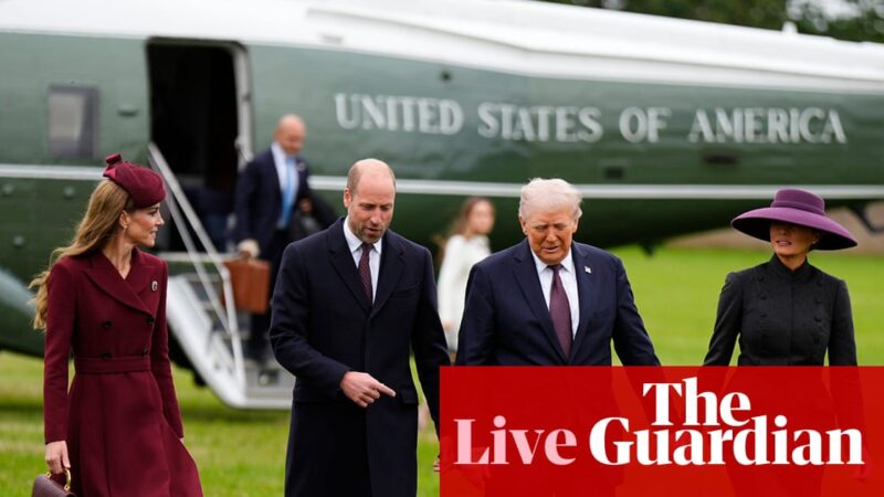 Donald Trump greeted by William and Kate after landing in Windsor – UK politics live | Politics