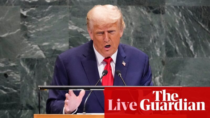 ‘Your countries are going to hell’: Trump attacks European leaders and United Nations in fiery general assembly speech – live | Donald Trump