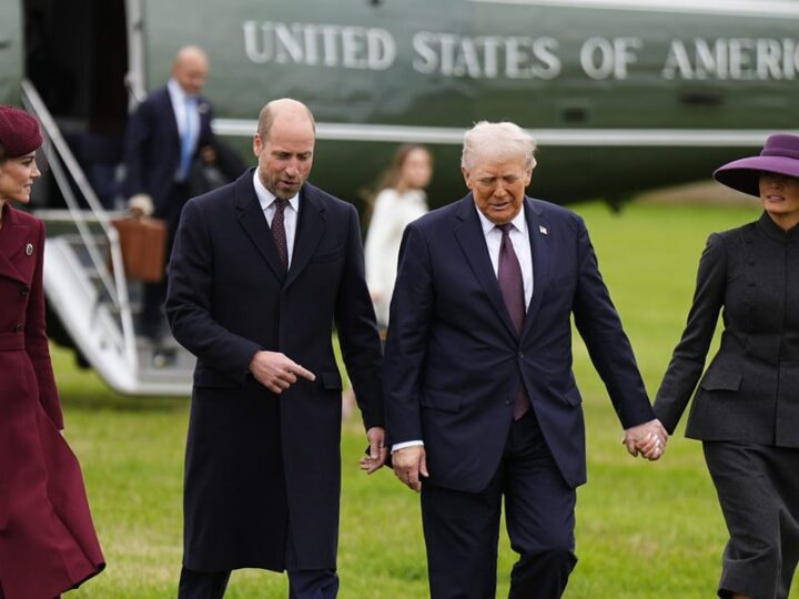 Donald Trump and Melania Trump Wear Matching Outfits During UK Visit