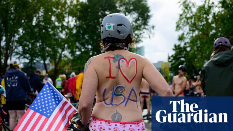 ‘Quintessentially Portland’: nude cyclists protest against national guard deployment | Trump administration