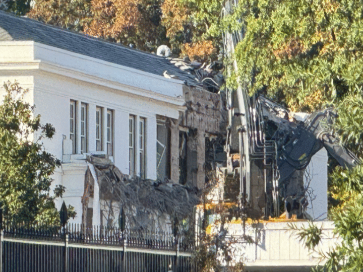 White House begins demolishing part of East Wing for Trump ballroom