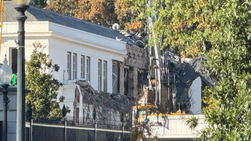 White House begins demolishing part of East Wing for Trump ballroom