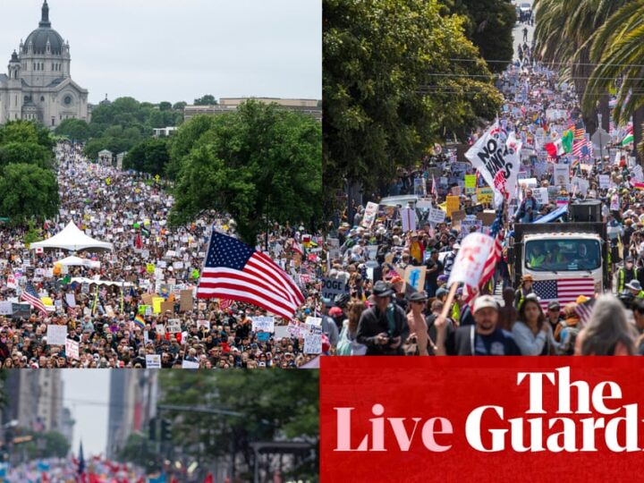 ‘No Kings’ protest live updates: millions expected to gather across the US for anti-Trump protests | Trump administration