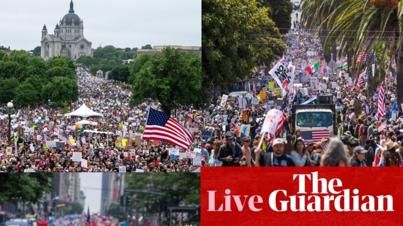 ‘No Kings’ protest live updates: millions expected to gather across the US for anti-Trump protests | Trump administration