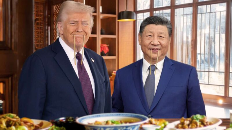 Xi Happily Drops All Tariffs After Trump Shows Him How To Use Chopsticks To Become A Walrus