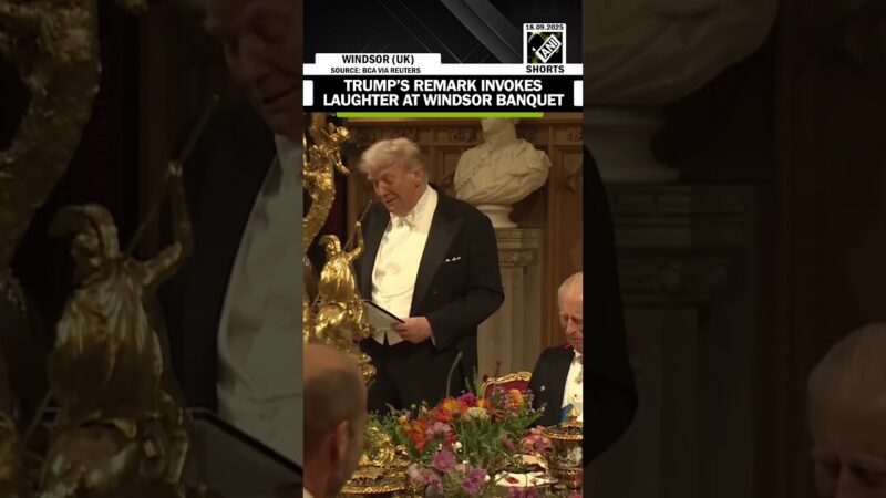 King Charles burst into laughter as US President Trump addresses Windsor Banquet | UK Visit