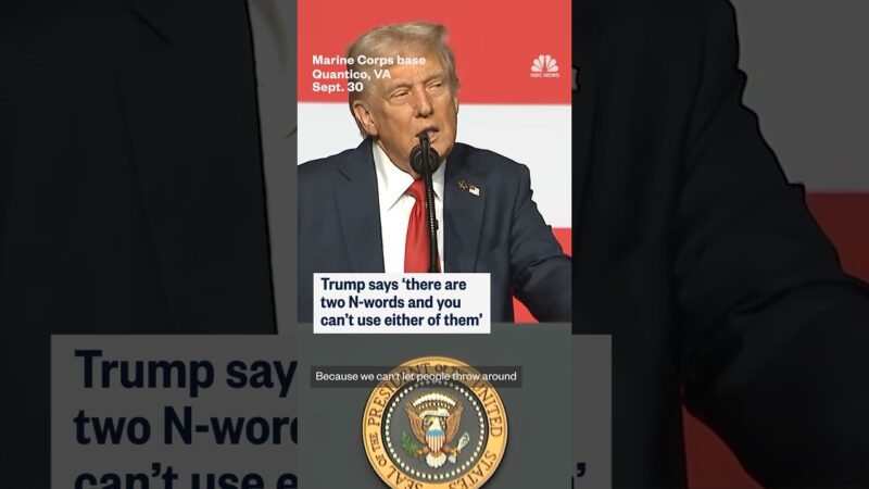 President Trump says ‘there are two N-words and you can’t use either of them’