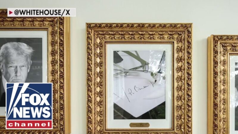 Trump replaces Biden’s portrait with photo of autopen signature