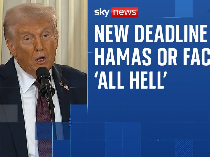 Trump sets new deadline for Hamas to agree Gaza deal with Israel – or face ‘all hell’
