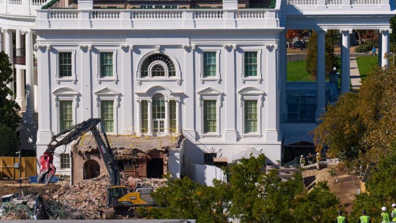 White House East Wing demolished as Trump moves forward with ballroom construction, AP photos show