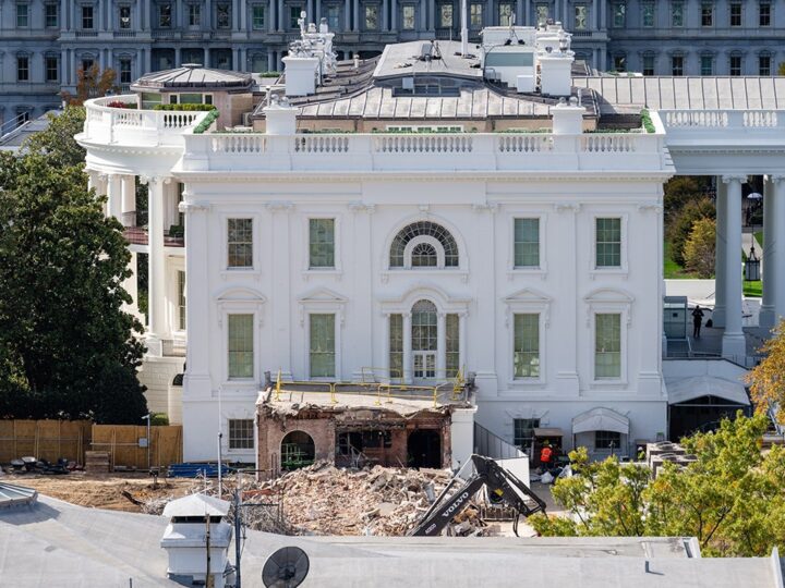 PHOTOS: A look at the construction progress of Trump’s ballroom