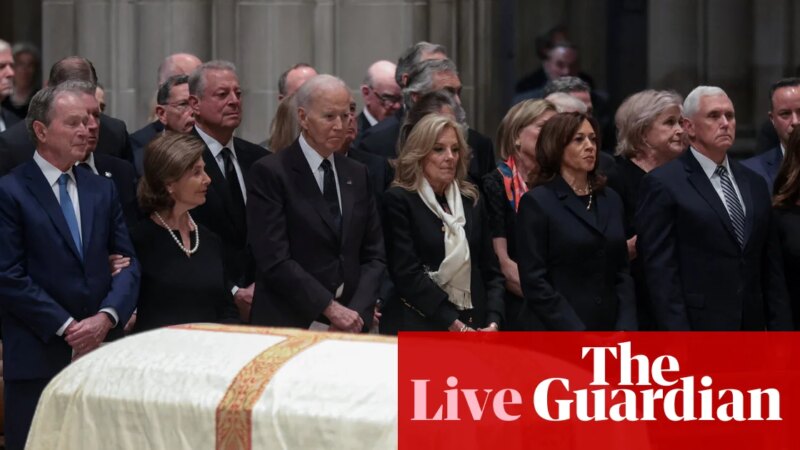 US dignitaries gather for Dick Cheney’s funeral but Trump, Obama and Clinton not in attendance – live | Donald Trump