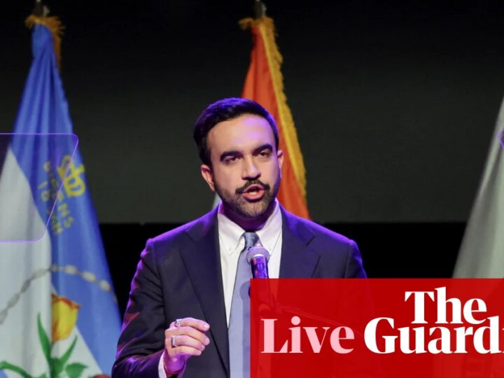 New York mayor-elect Zohran Mamdani challenges Donald Trump in victory speech as Democrats win key US election races – live | Zohran Mamdani