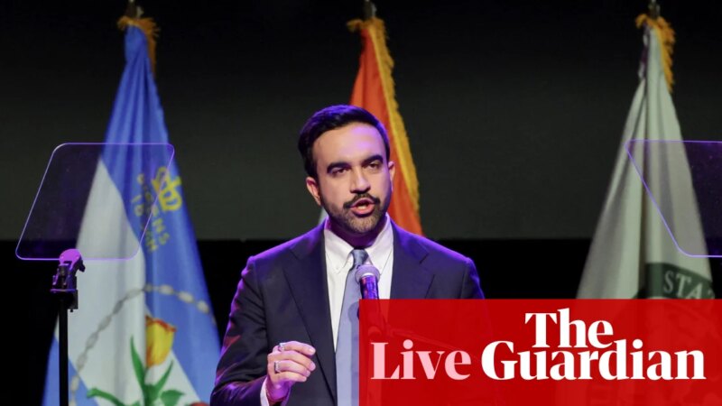 New York mayor-elect Zohran Mamdani challenges Donald Trump in victory speech as Democrats win key US election races – live | Zohran Mamdani