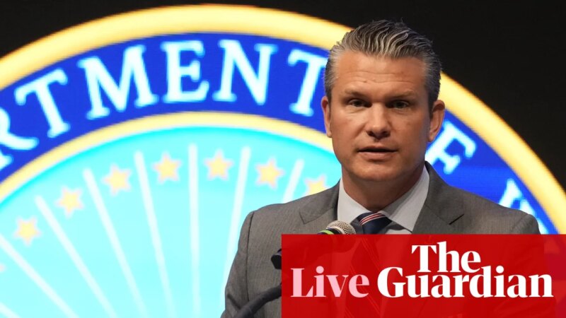 Hegseth announces military operation to remove ‘narco-terrorists from our Hemisphere’– live | Trump administration