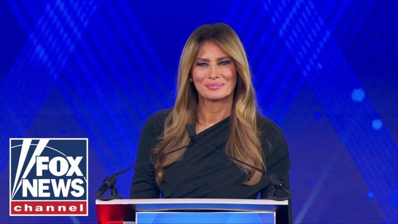 First lady Melania Trump accepts the ‘Patriot of the Year’ award at Fox Nation Patriot Awards