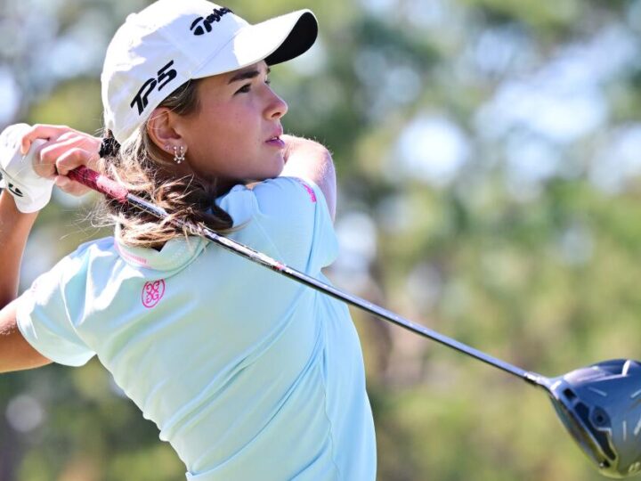 Kai Trump improves by 8 strokes but misses cut at LPGA Annika event