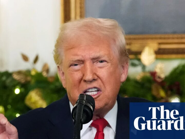 Trump’s ‘Bah! Humbug!’ address suggests he is feeling the chill of opinion polls | Donald Trump