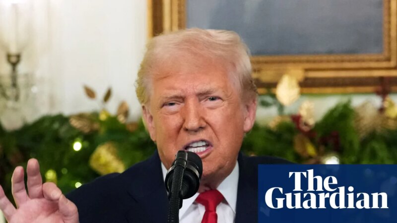Trump’s ‘Bah! Humbug!’ address suggests he is feeling the chill of opinion polls | Donald Trump