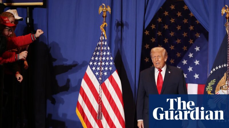 Trump attacks old foe Biden – but presidential parallels hard to avoid | Donald Trump