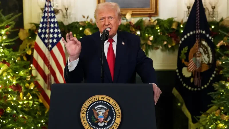 Trump Makes an Economic Address and Promises Bonuses to the Military