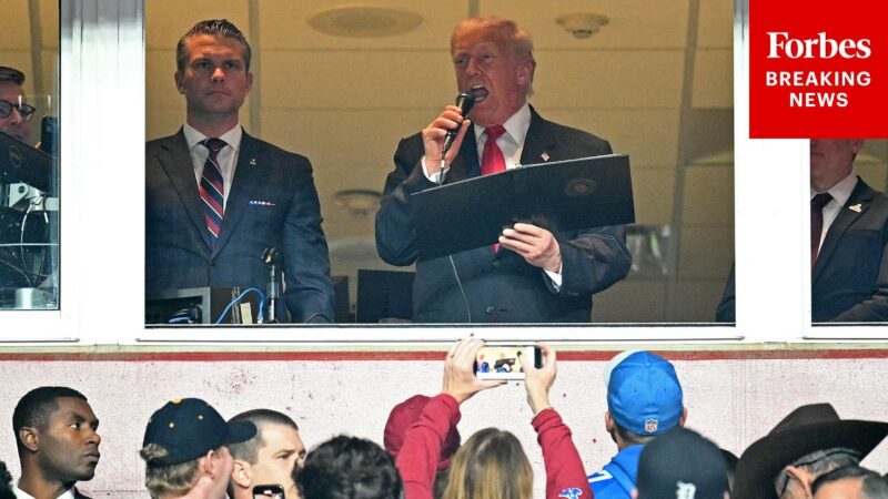 BREAKING NEWS: Trump Holds Military Enlistment Ceremony At Washington Commanders Game