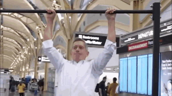 Trump officials do pull-ups at airport to launch $1B family travel push