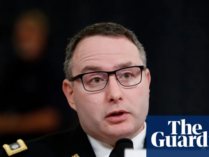 Alex Vindman, key Trump impeachment witness, launches Democratic bid for Senate | US politics