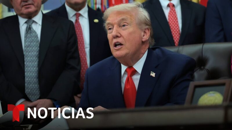 Así respondió Trump a las nuevas fotos en las que aparece con Epstein | Noticias Telemundo