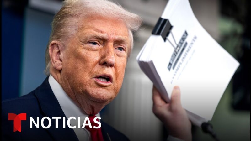 Trump habla en la rueda de prensa de la Casa Blanca