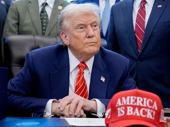 Trump debuts new ‘America Is Back!’ hat at White House bill signing event