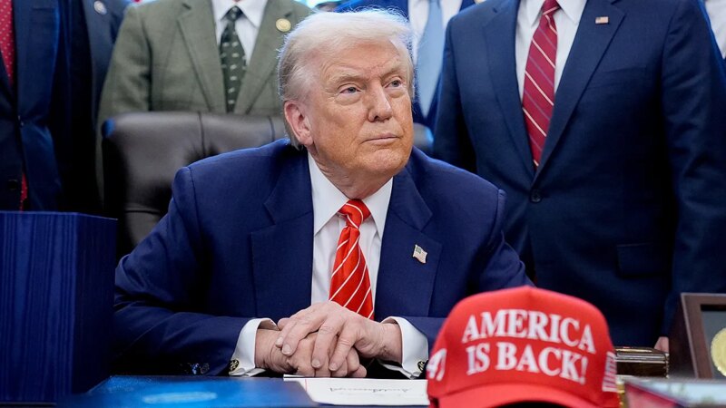 Trump debuts new ‘America Is Back!’ hat at White House bill signing event