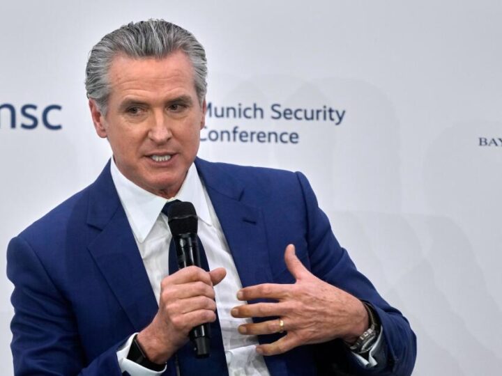 Newsom tells world leaders Trump’s retreat on the environment will mean economic harm